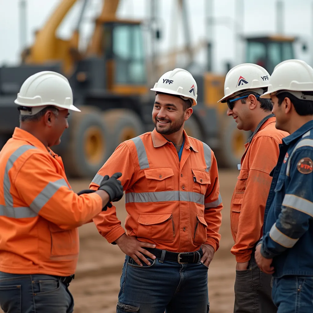 Trabajadores de YPF en yacimiento