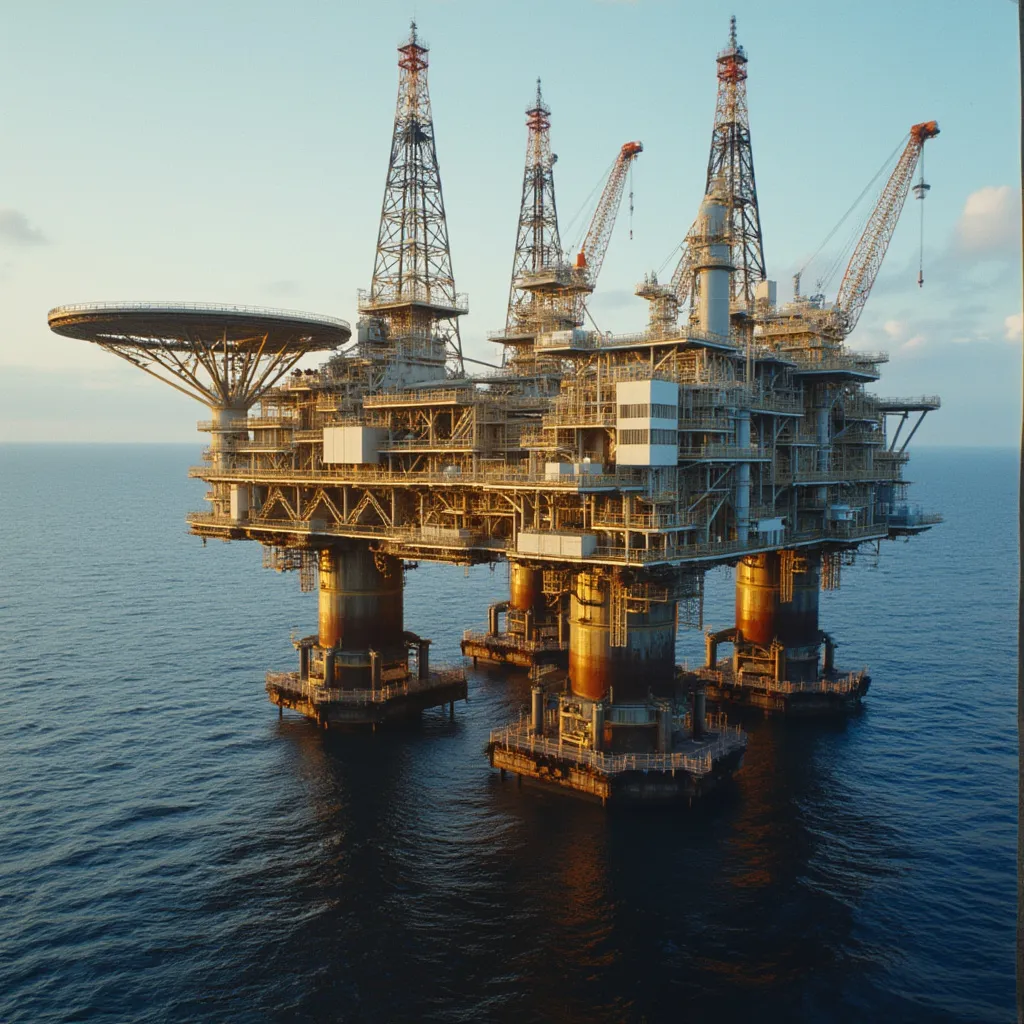Plataforma petrolera moderna de YPF