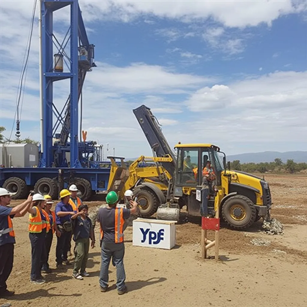 Trabajadores de YPF en Vaca Muerta